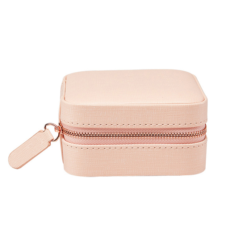 2021 new design pink girls portable travel plastic jewelry storage gift box 