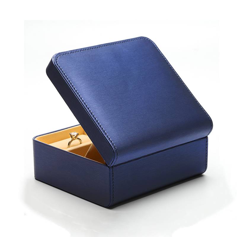 custom wholesale case ring earring pendant jewelry leather storage box 