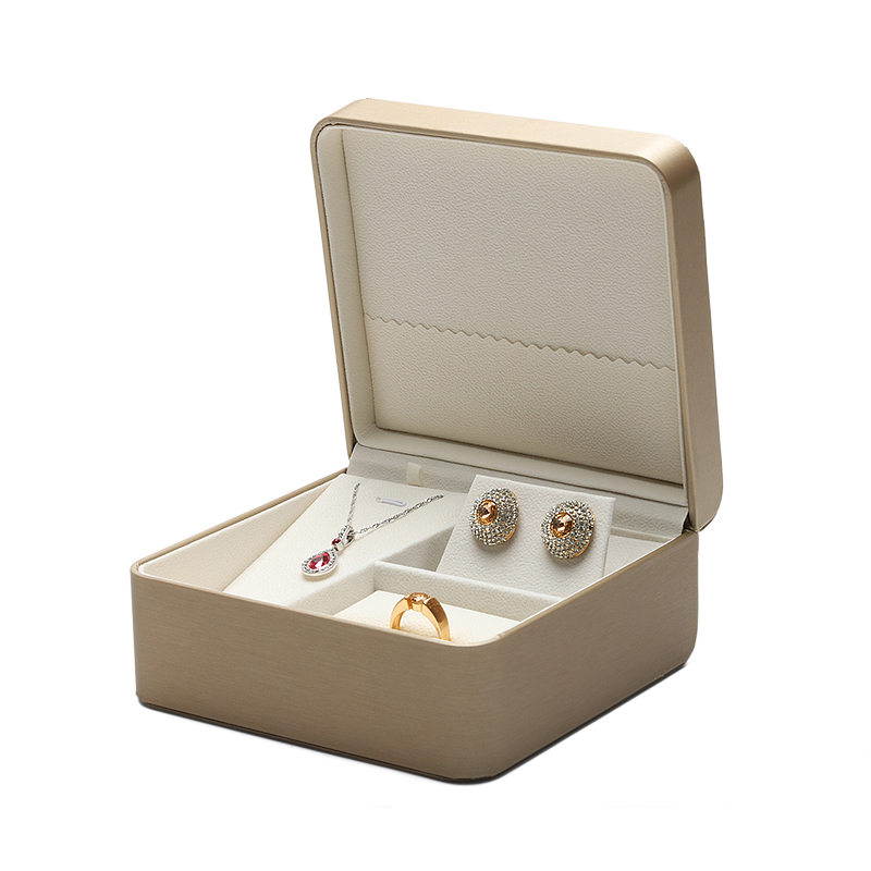 custom wholesale case ring earring pendant jewelry leather storage box 
