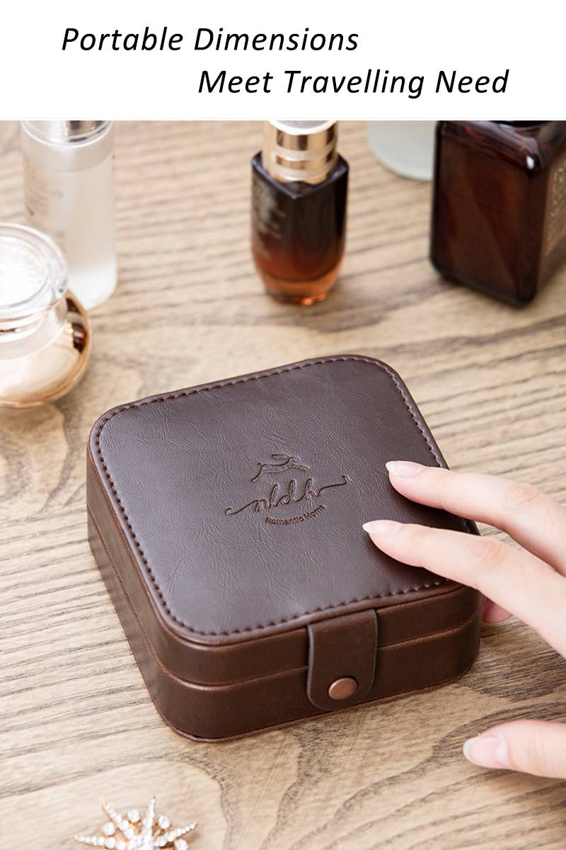 leather jewelry earring necklace box