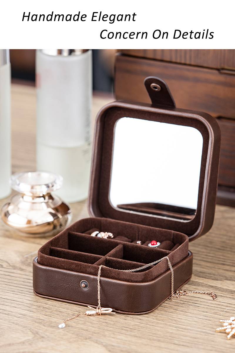 leather jewelry earring necklace box