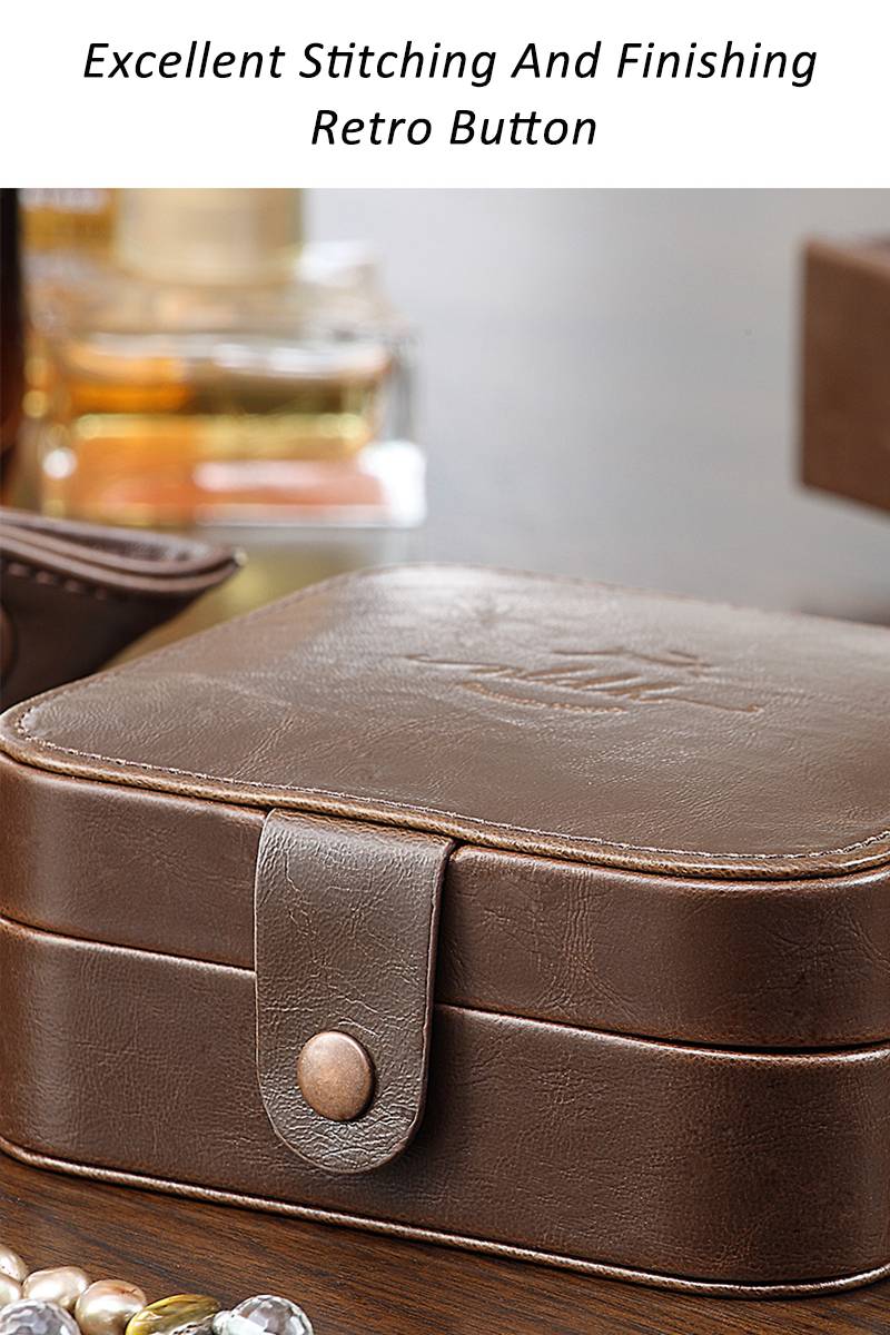 leather jewelry earring necklace box