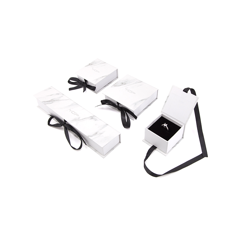 Bulk customized marble luxury jewelry card board paper gift necklace box