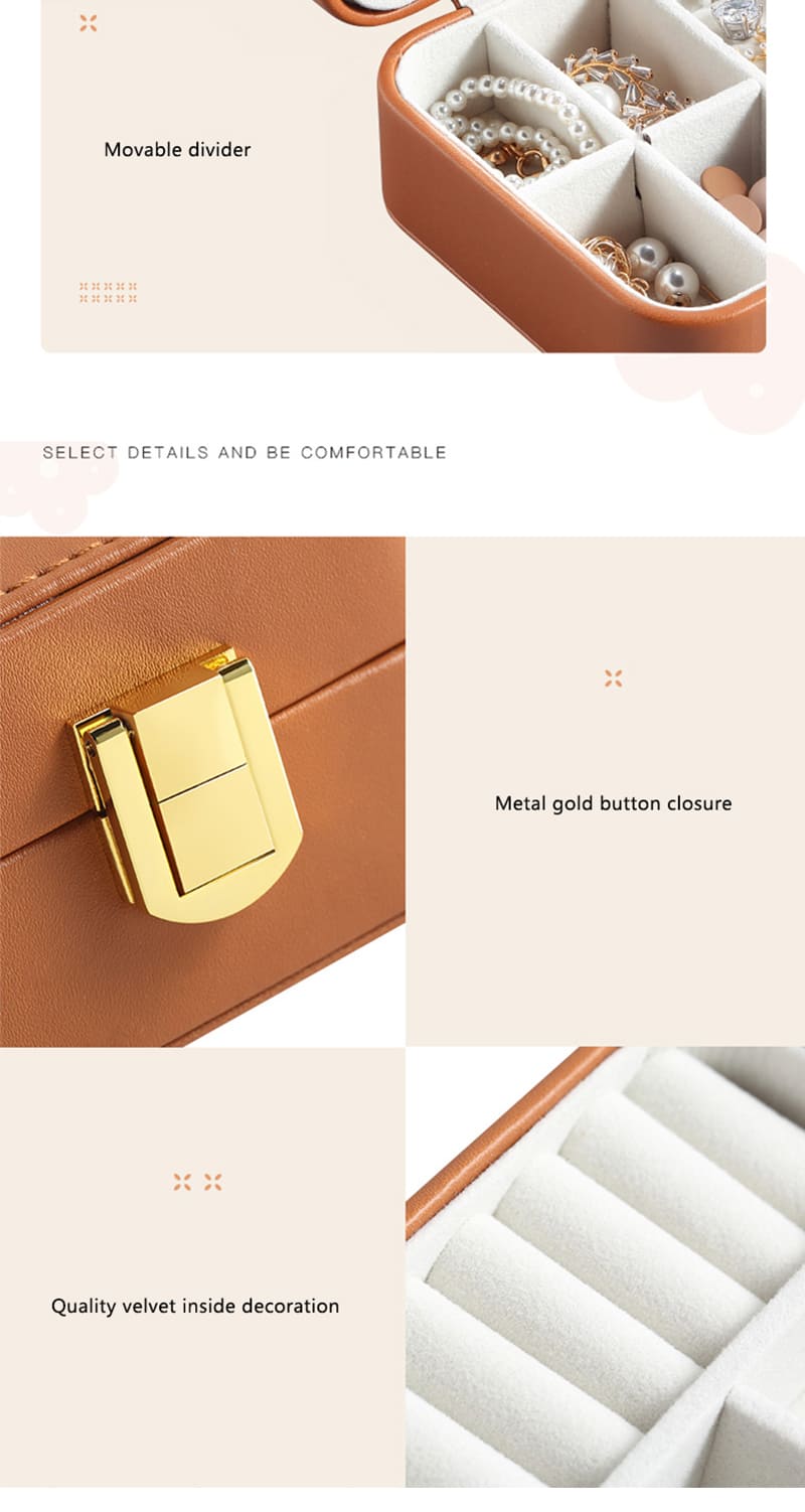 pu leather cosmetic storage jewelry box