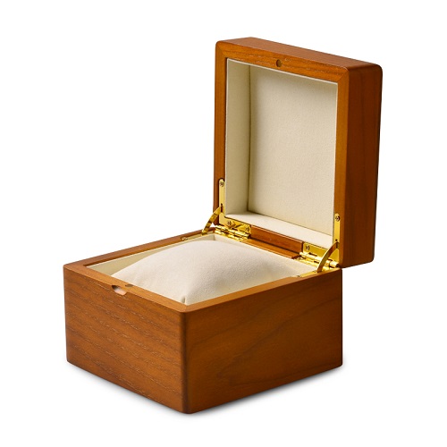 Customized personalized watch box, divided into three different delivery stages