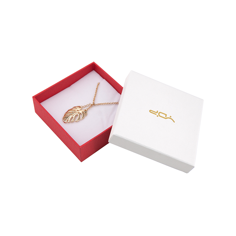 China factory high quality and low price lid and tray box  white red jewelry box