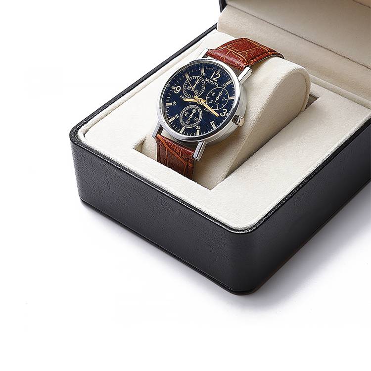 luxury leather white black watch box