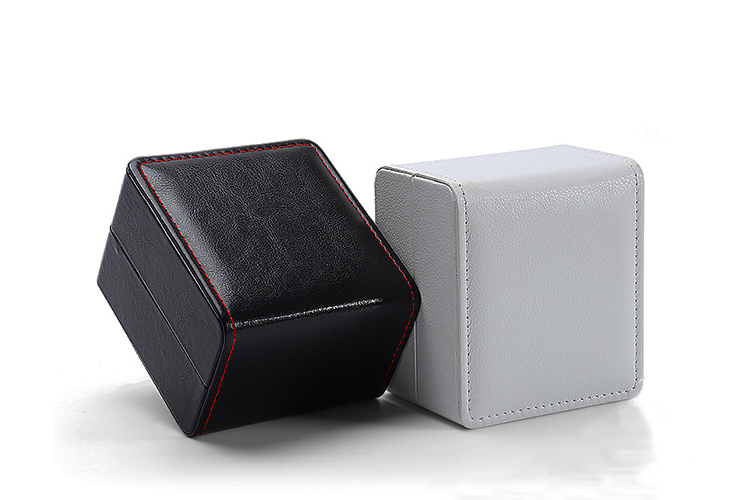 luxury leather white black watch box