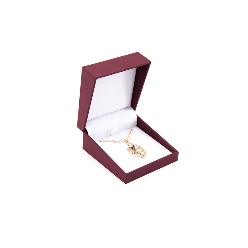 Luxury hot sale custom logo wine red wedding jewelry box