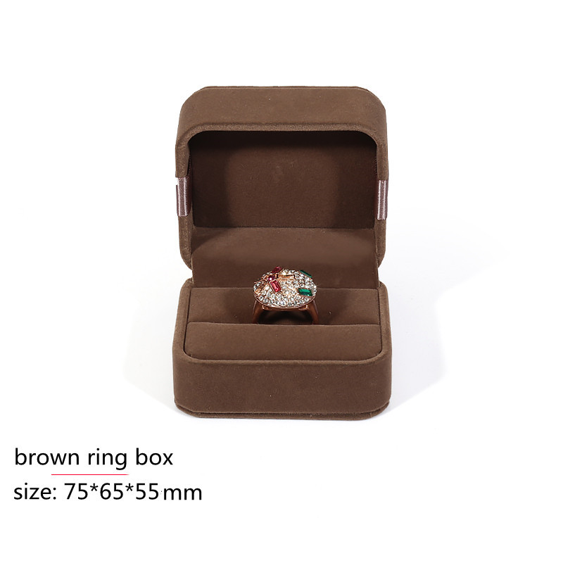 Wholesale velvet jewelry packaging earring gift box with knot bow tie