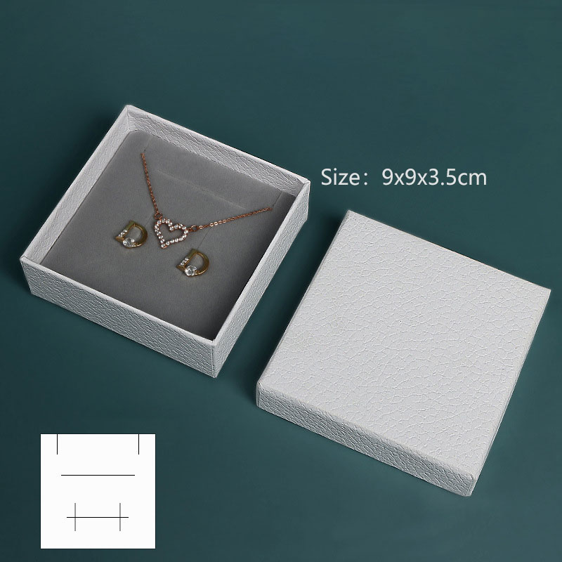 jewelery box and paper bag necklace with logo